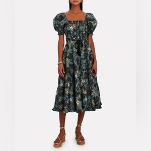 Ulla Johnson Iliana Puff sleeve Batik Poplin Dress